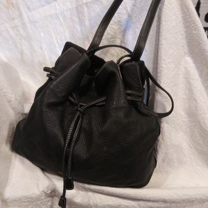 DKNY Black Bucket purse drawstring Handbag